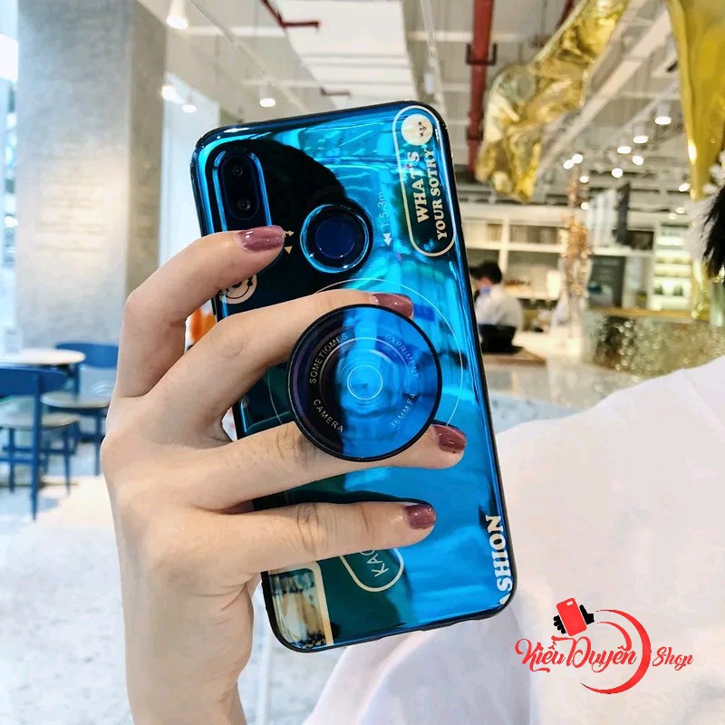 Ốp lưng họa tiết máy ảnh Huawei Nova 3e,2i,P30 Lite,P30 Pro,P30,Y9 2019,Y7 Pro 2019 tặng kèm giá đỡ và dây đeo