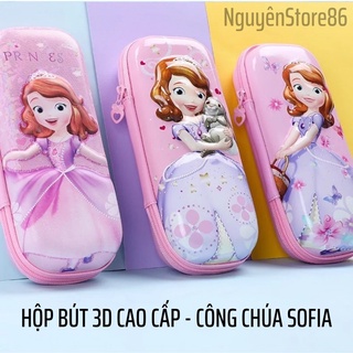 Hộp bút 3d công chúa soffia loại cao cấp cho bé gái - hộp bút học sinh công chúa sofia