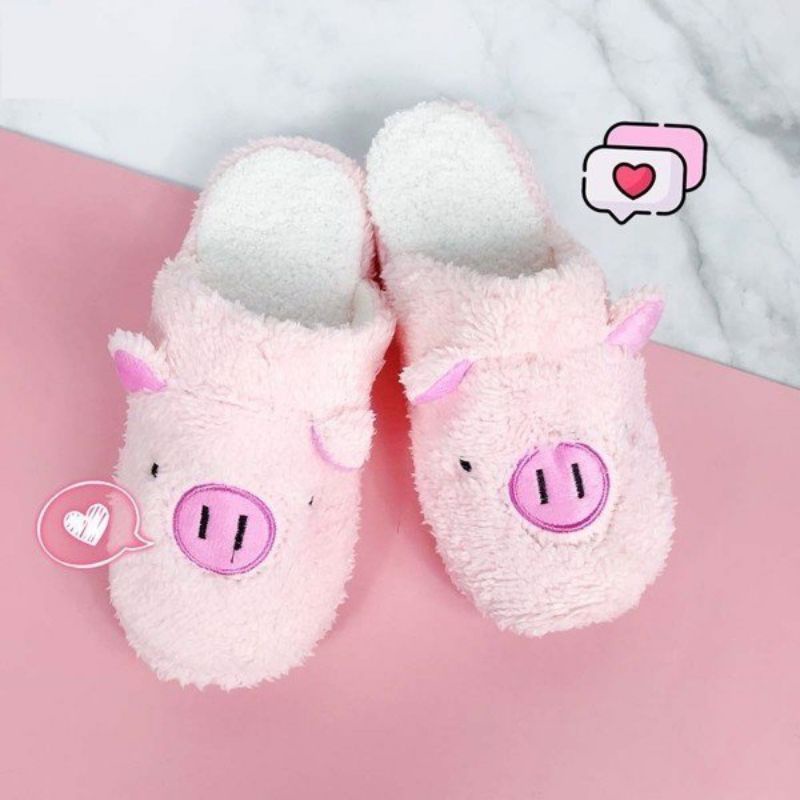 Dép đi trong nhà hình heo cute êm ái bảo vệ bàn chân