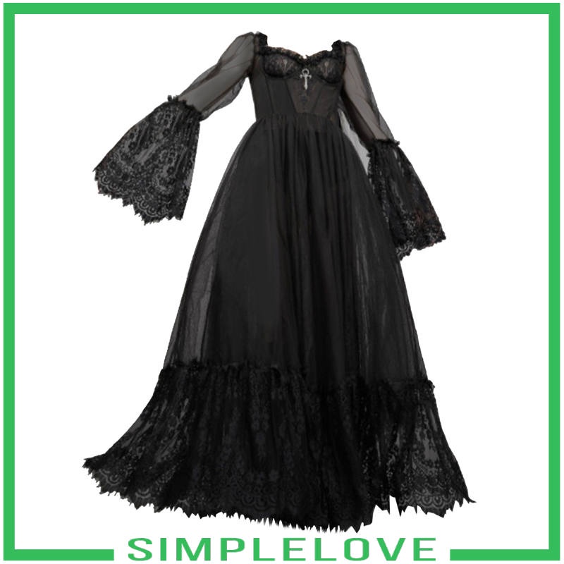 Đầm dài tay ống loe phối ren xuyên thấu gợi cảm cho nữ
 | BigBuy360 - bigbuy360.vn