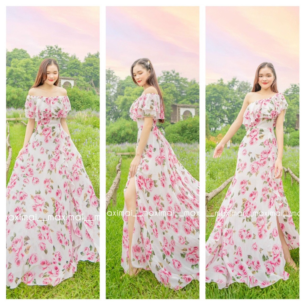 Vải tơ hoa xiêu xinh lên đồ xiều đẹp