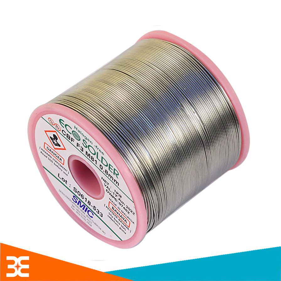 Thiếc Hàn Không Chì SMIC Halogen-Free 0.8mm 1kg 3.5% Ag