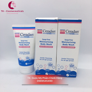 Sữa Tắm CERADAN WASH Cho Da Khô Và Nhạy Cảm - Bot 150ml