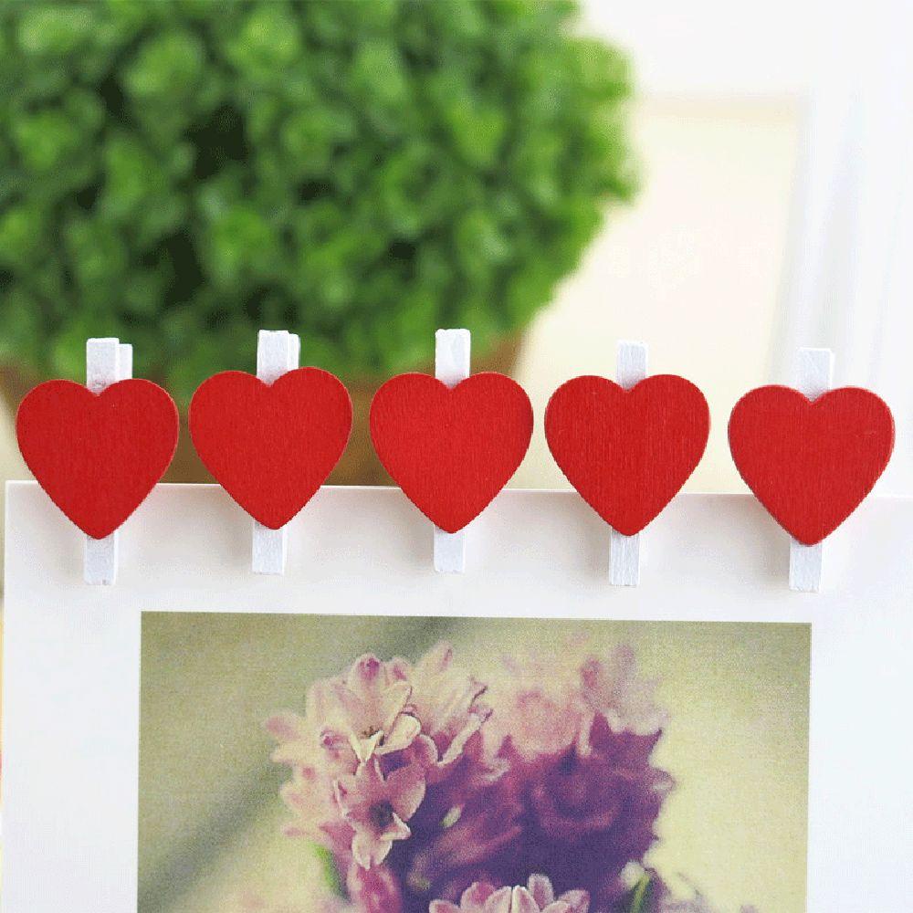 Set 20 Kẹp Ảnh Hình Trái Tim Trang Trí Tiệc Cưới