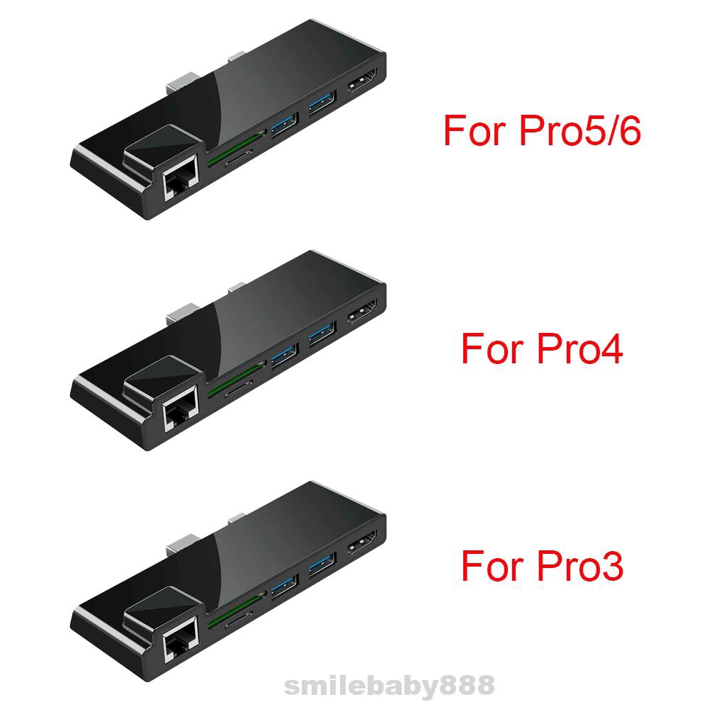 Đế Sạc Đa Năng Abs Và Play Usb Rj45 4k Hdmi Cho Surface Pro 6