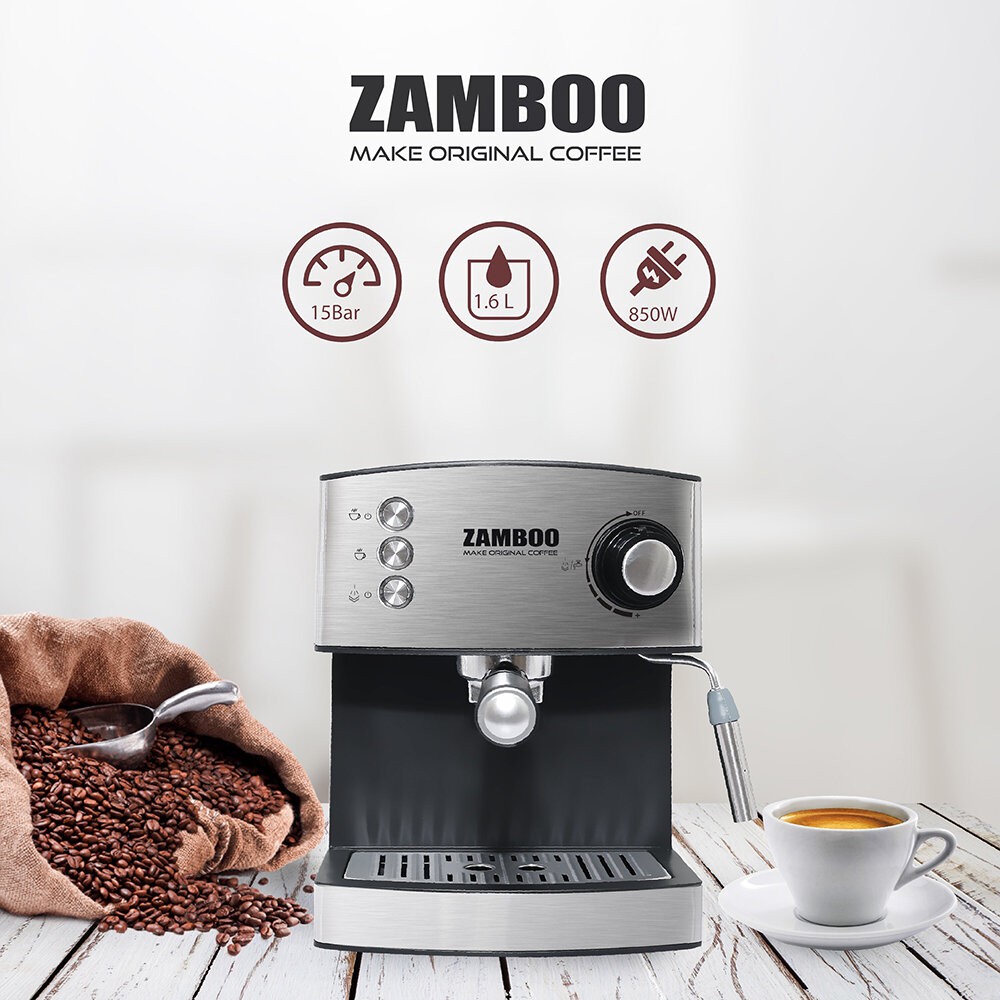[Freeship] Máy pha cà phê Zamboo ZB-88CF - Tặng 250 gram cà phê