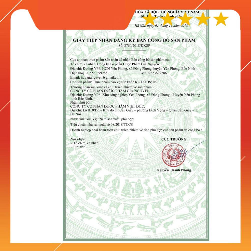 KUTKIDS (Chính hãng)- Gói đạm thiết yếu, giúp trẻ phát triển toàn diện, hộp 20 gói.