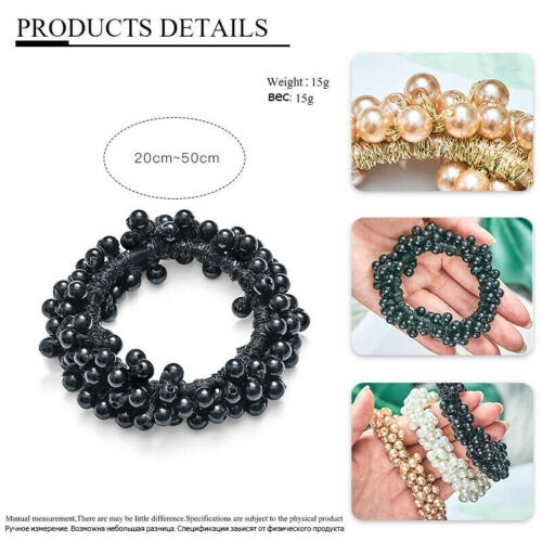 Dây cột tóc đính hạt giả ngọc trai tùy chọn màu sắc