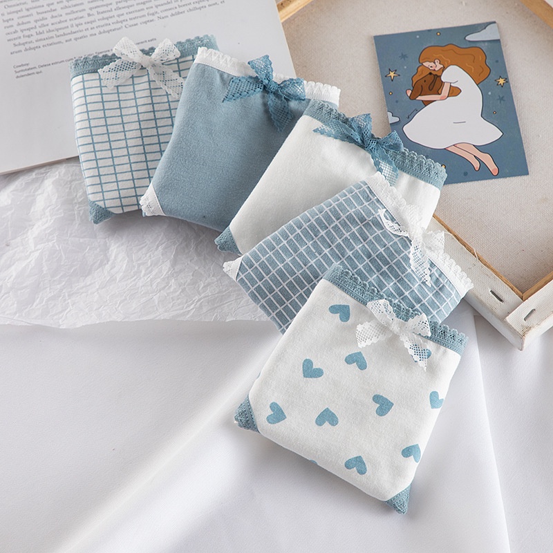 quần lót nữ Cotton nơ mịn cạp chun xinh đẹp dễ thương KIMCHIBIKINI chip cute mềm mại thoáng mát hàng quảng châu QL093