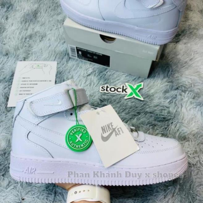 🥃 Giày thể thao Nike mid trắng air force one 1 af1 cao cổ nam nữ hàng SC _mi9 : !