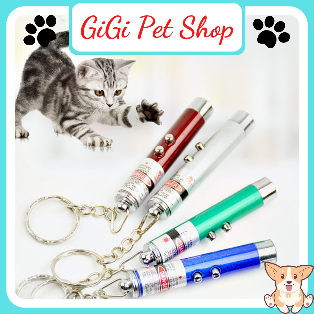 Đèn bút tia laser  led chiếu sáng 2 trong 1 cho thú cưng chó mèo vui chơi đuổi bắt - GiGi Pet Shop