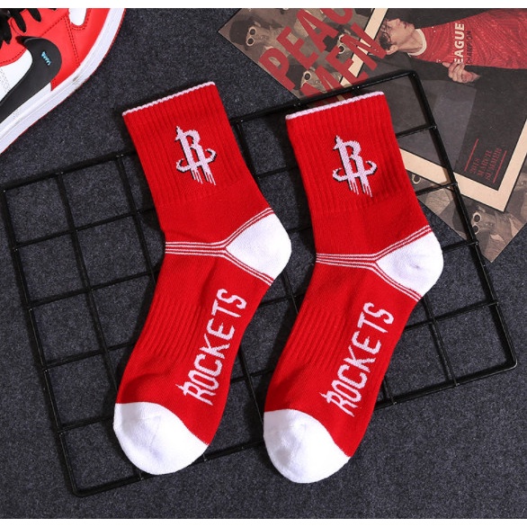 Vớ NBA LAKERS, CHICAGO cao cổ Nam Nữ phong cách bóng rổ, thể thao, năng động.