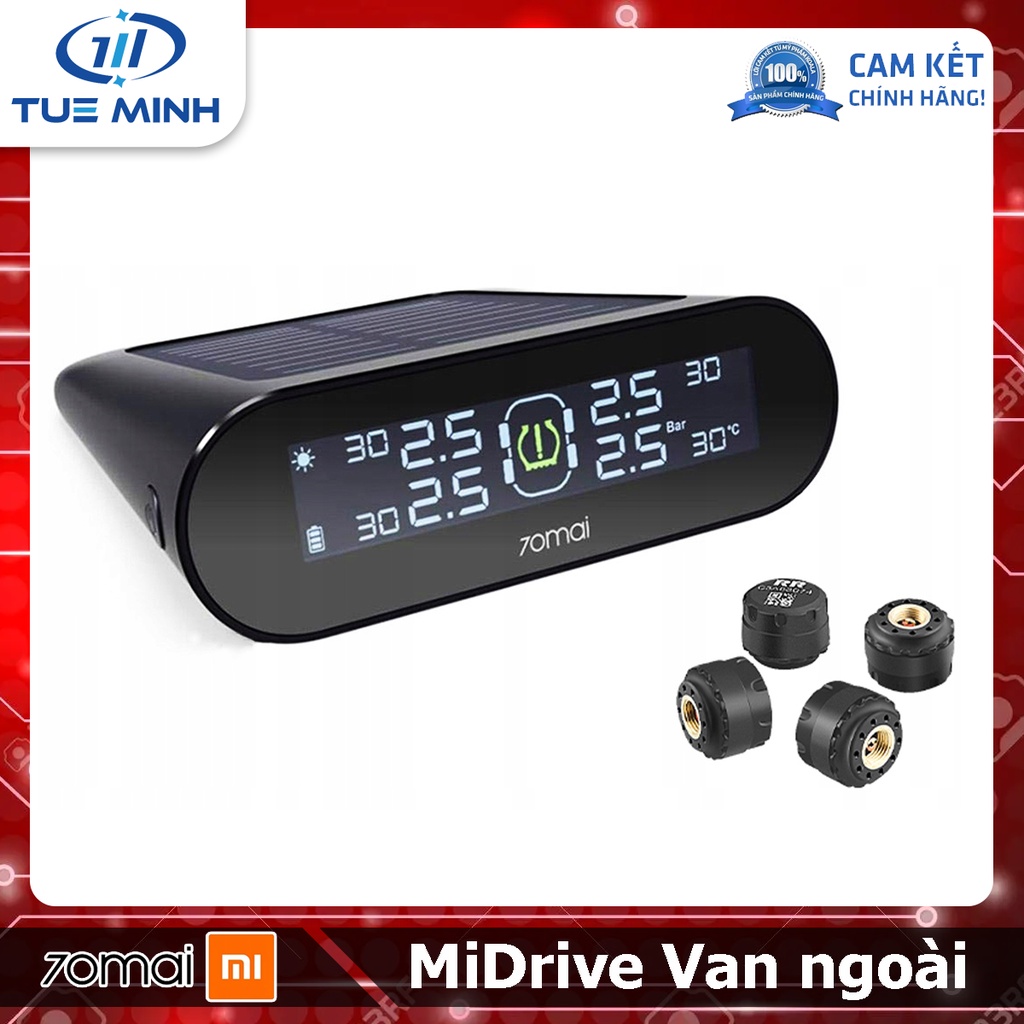 [Mã LIFEAU5SALE giảm 20k đơn 50k] Cảm biến áp suất lốp TPMS Van lắp ngoài 70mai MiDrive 2022 - Phiên bản quốc tế