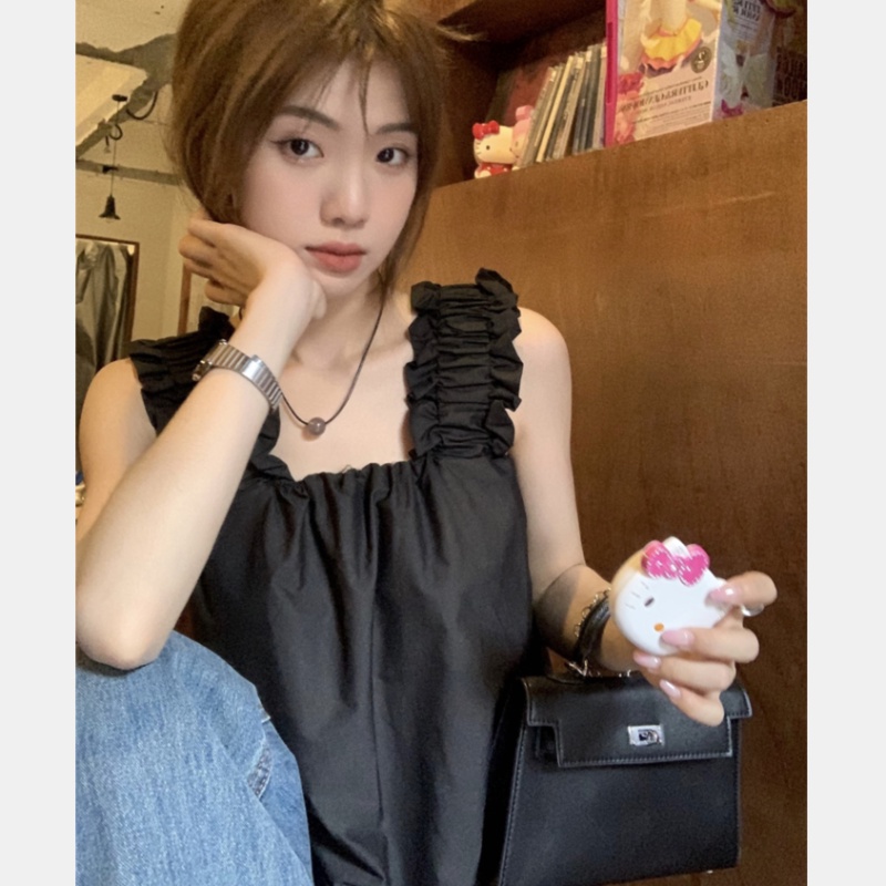 Áo Hai Dây Giảm Giá Họa Tiết Dễ Thương Dành Cho Nữ