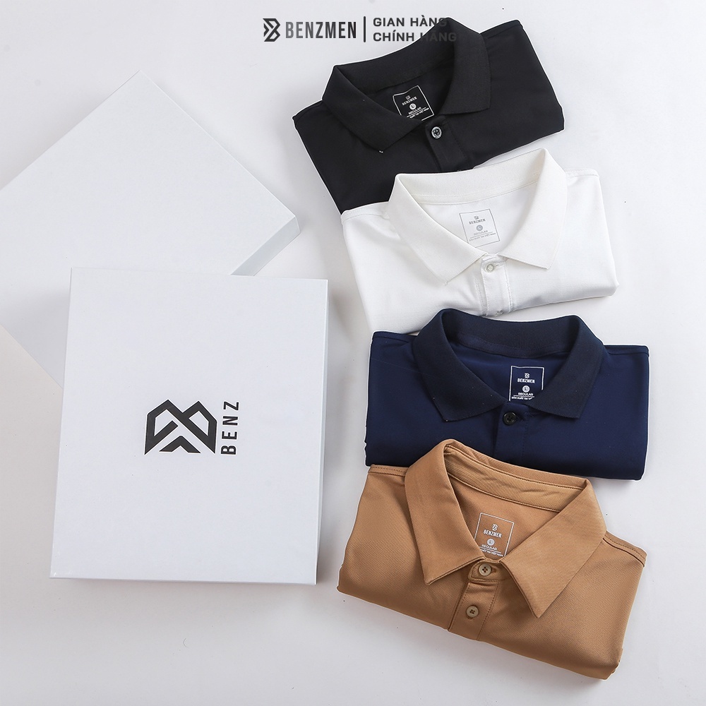Áo Polo Nam Benzmen, Áo Thun Nam Có Cổ Thiết Kế Trẻ Trung Thanh Lịch, Chất Liệu Cvc Cao Cấp Bền Màu, Hạn Chế Co Nhăn