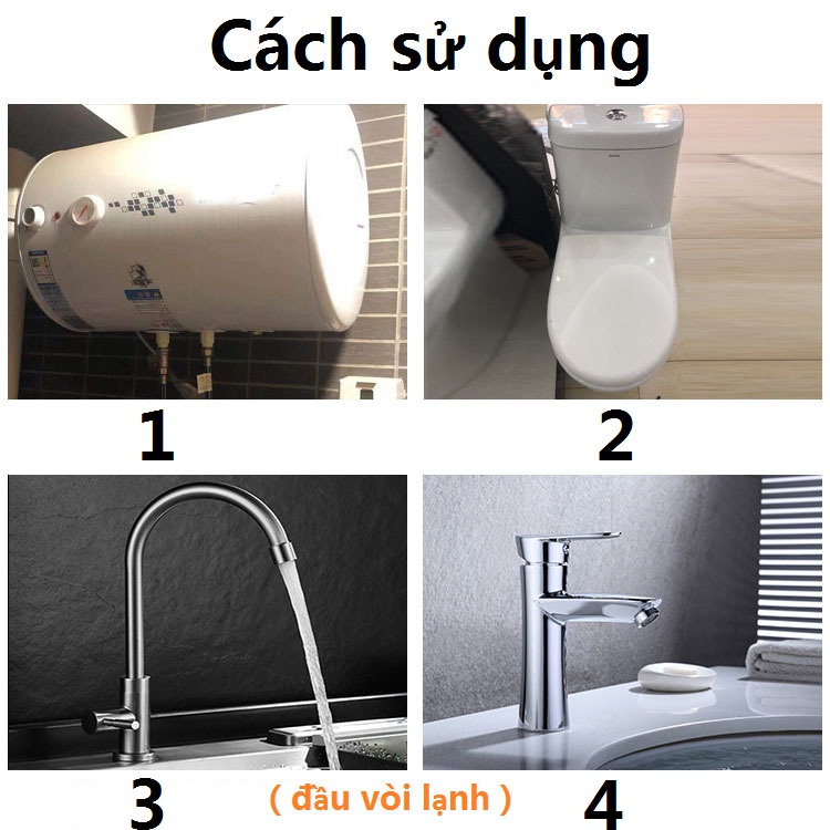 40CM/60CM Bộ dây cấp nước 2 đầu ốc cho vòi chậu rửa, bình nóng lạnh, lavabo, bồn cầu inox
