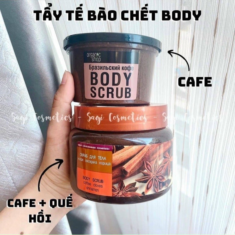 Tẩy da chết body Nga chiết xuất từ quế hồi