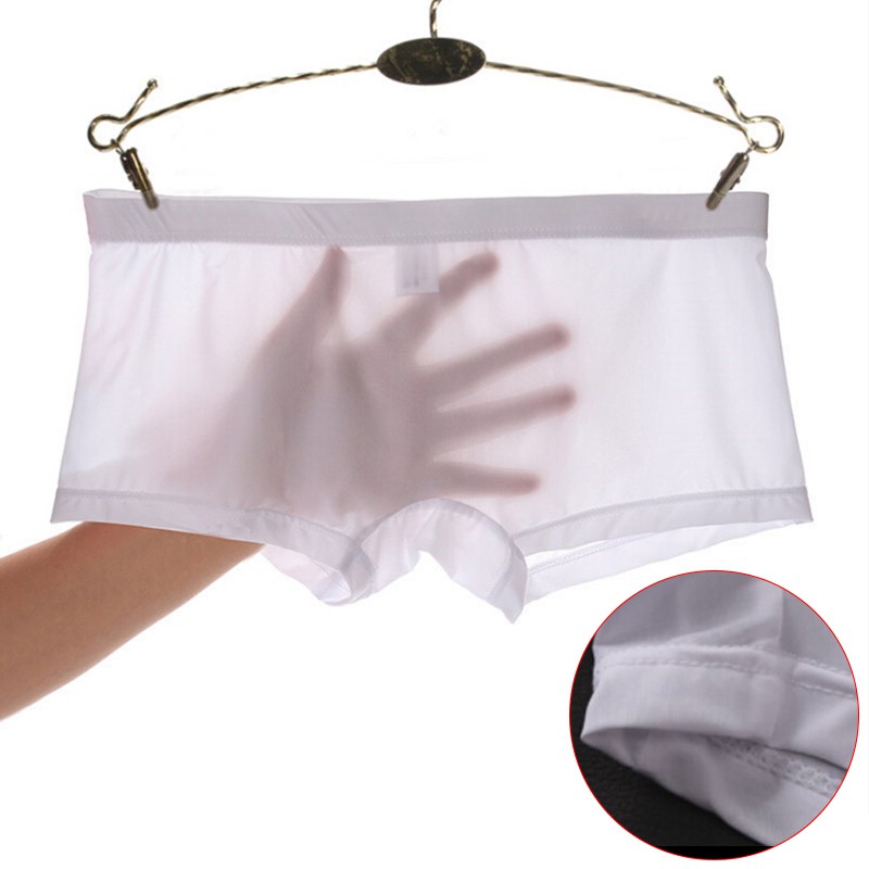 Quần Lót Boxer Lưới Trong Suốt Siêu Mỏng Không Đường May Gợi Cảm Cho Nam Giới