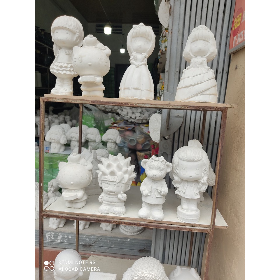 Combo 5 tô tượng màu thạch cao size 9-13 cm tặng kèm màu cho bé tăng khả năng sáng tạo