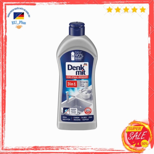 Tẩy rửa Inox Denkmit 300ml - Đức 3 trong 1 - đánh bóng inox