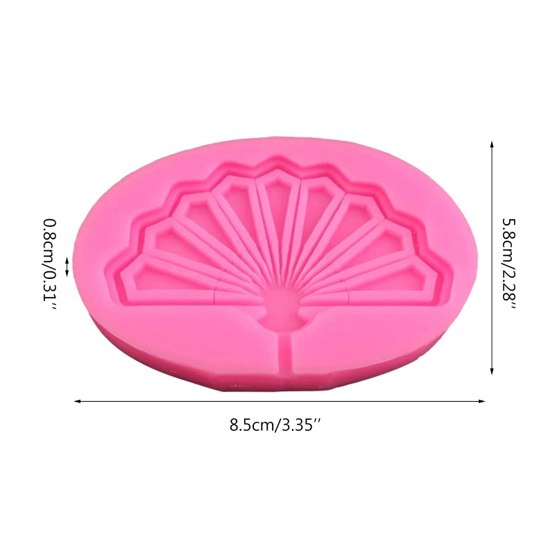 Khuôn Làm Kẹo Mềm / Sô Cô La Hình Quạt 3D Kiểu Trung Hoa DIY