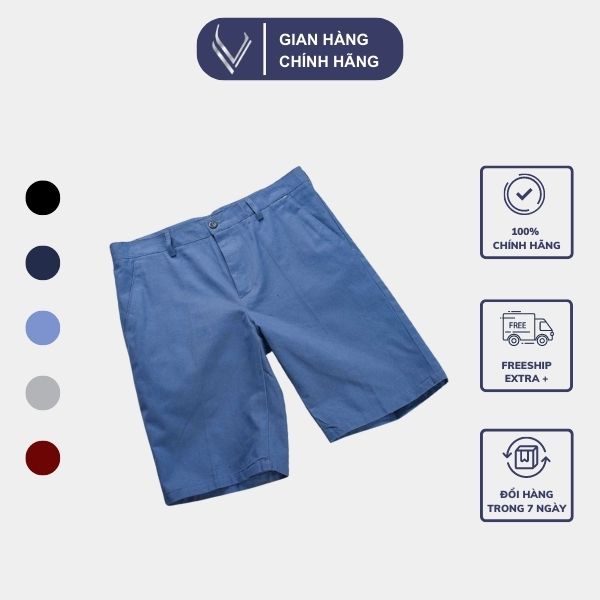 Quần đùi nam VERATINO ôm dáng chất kaki dày dặn