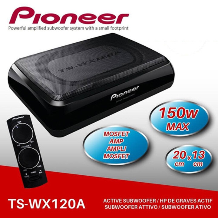 Loa sub gầm ghế ô tô Pioneer TS-WX120A, 8 inch - Công suất tối đa 150W