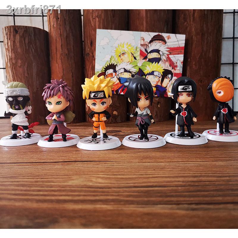 Naruto hình mô Uchiha Itachi Kakashi Sasuke trọn bộ hộp quà trang trí búp bê phiên bản Q