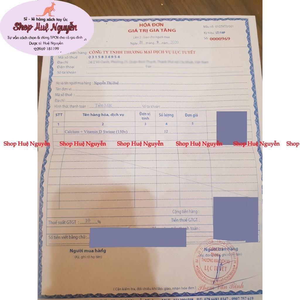 Canxi Vitamin D Swisse Úc- hộp150v- hỗ trợ phát triển xương khớp