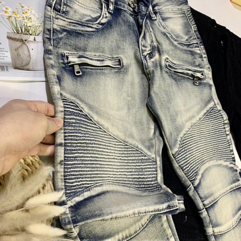 [Video] Quần Jean Nam Ống Khoá Phối Vải Nhăn Cực Sang | BigBuy360 - bigbuy360.vn