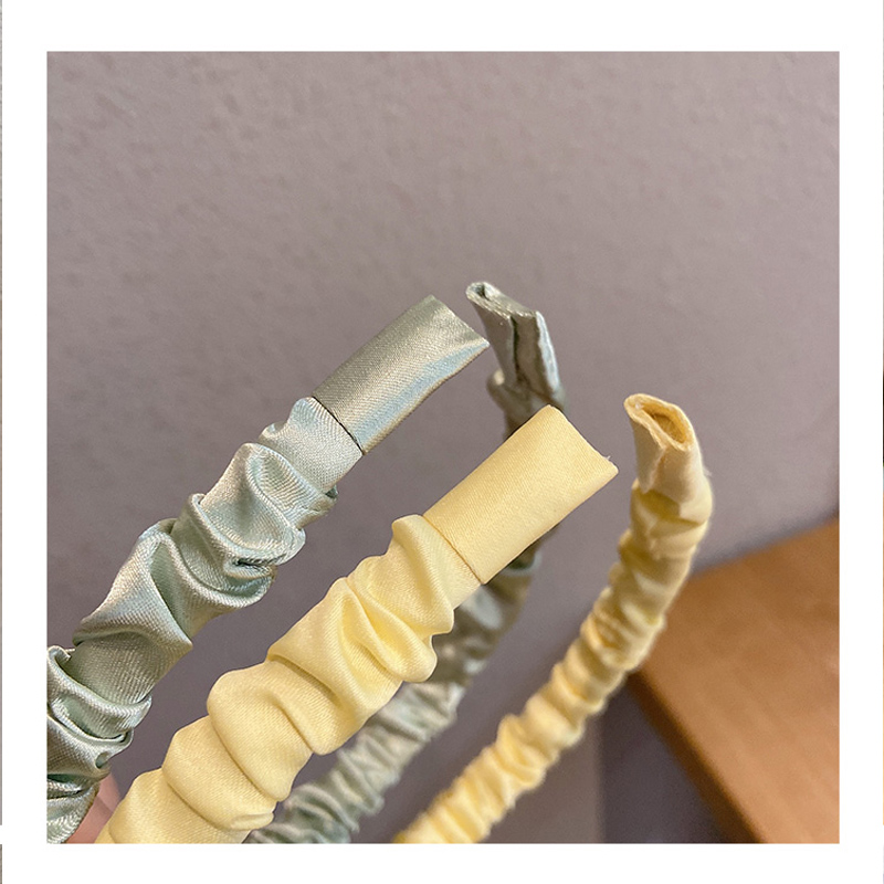 Băng đô vải chiffon thiết kế nếp gấp phong cách Hàn Quốc thời trang cho nữ