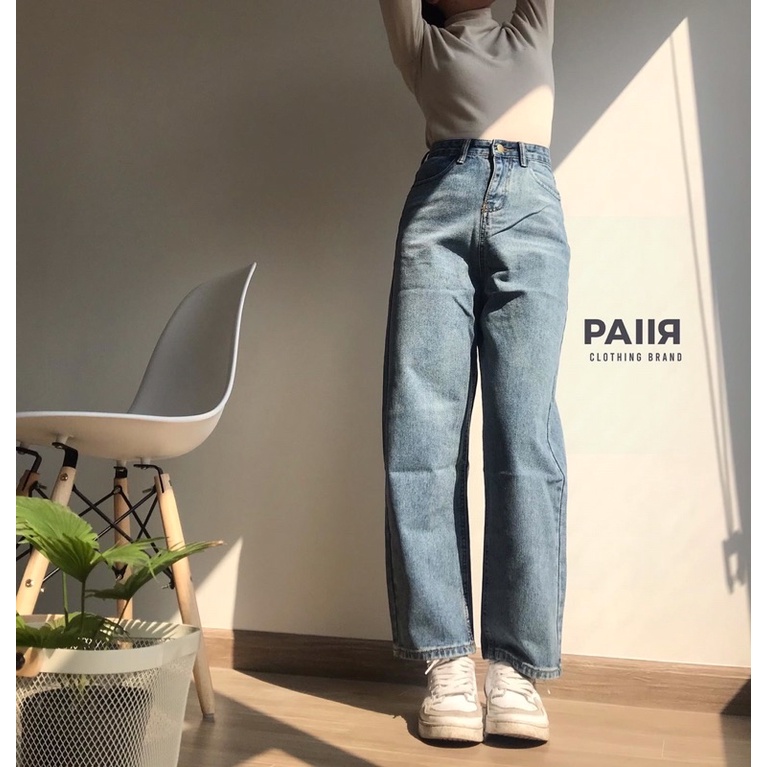 Quần bò ống suông xanh trung Codie Jeans | BigBuy360 - bigbuy360.vn