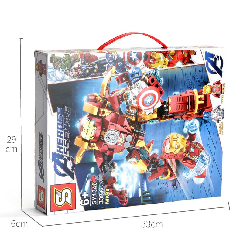 Đồ chơi lắp ráp siêu anh hùng - mô hình hulk thanos  iron man