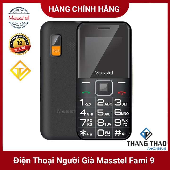 Điện Thoại Masstel Fami 9 Cho người già , Phím To , Loa lớn - Hàng Chính Hãng | BigBuy360 - bigbuy360.vn