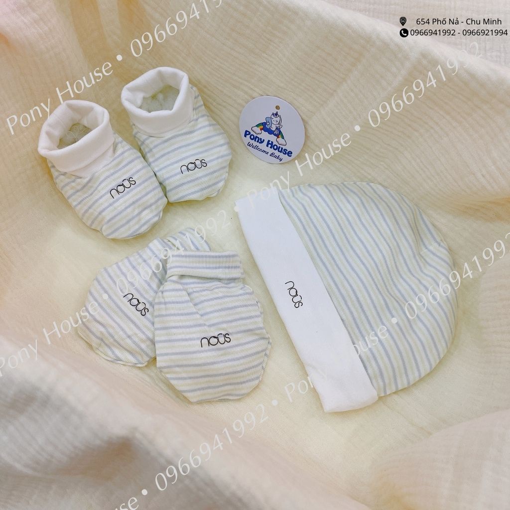 Mũ, Bao Tay, Bao Chân Nous Cho Bé Sơ Sinh/ Newborn/NB ( Lẻ 1 Đôi)