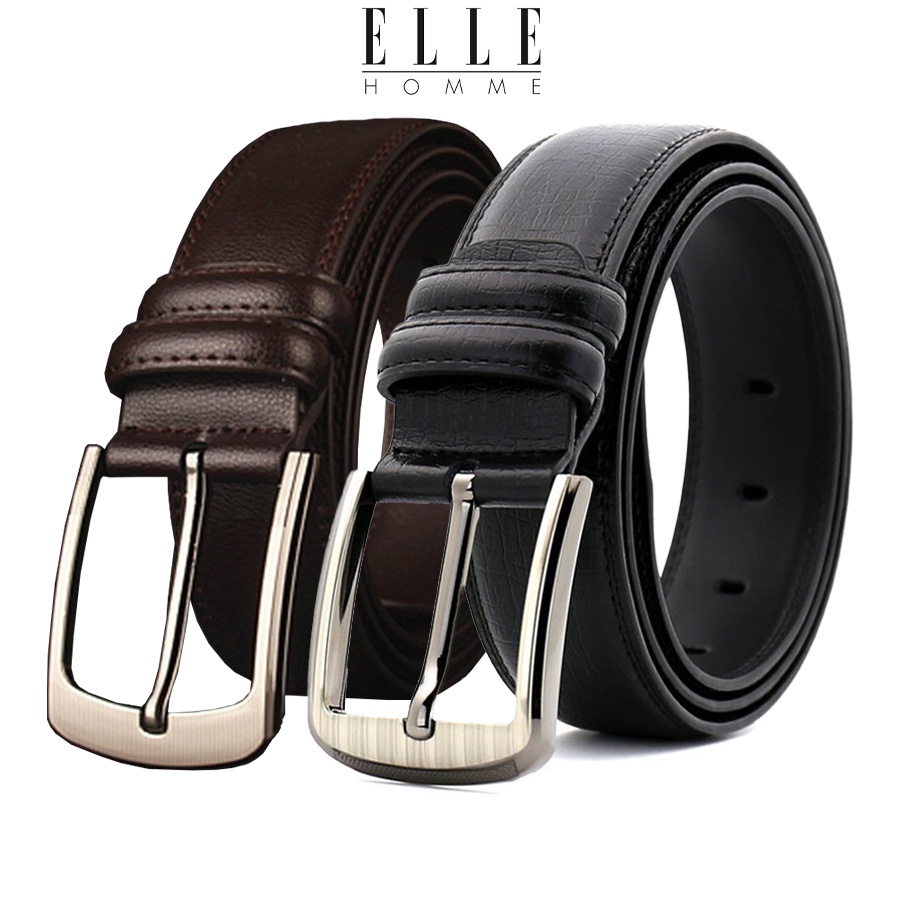 Thắt lưng nam cao cấp da PU phong cách Hàn Quốc thời trang ELLE HOMME - TL19
