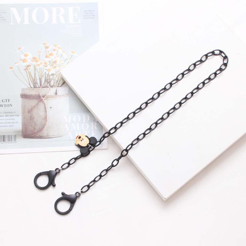 Dây Đeo Giữ Mắt Kính Chống Thất Lạc Bằng Acrylic Màu Đen Thời Trang Cho Nữ