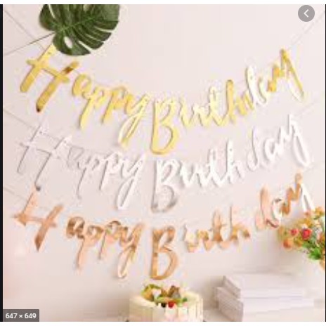 Dây chữ Happy Birthday trang trí sinh nhật