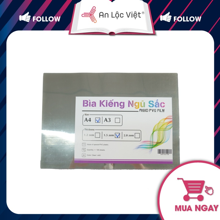 Bìa Kiếng dẻo trong không hạt khổ A4 dày 1,2mm - 1,5mm - 2mm