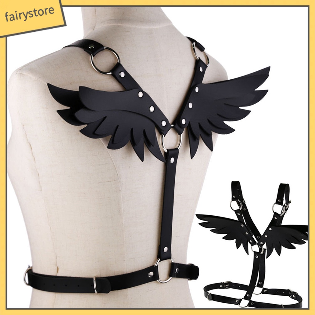 [Fairy] Dây Đeo Vai Giả Da Gắn Cánh Thiên Thần Có Thể Điều Chỉnh