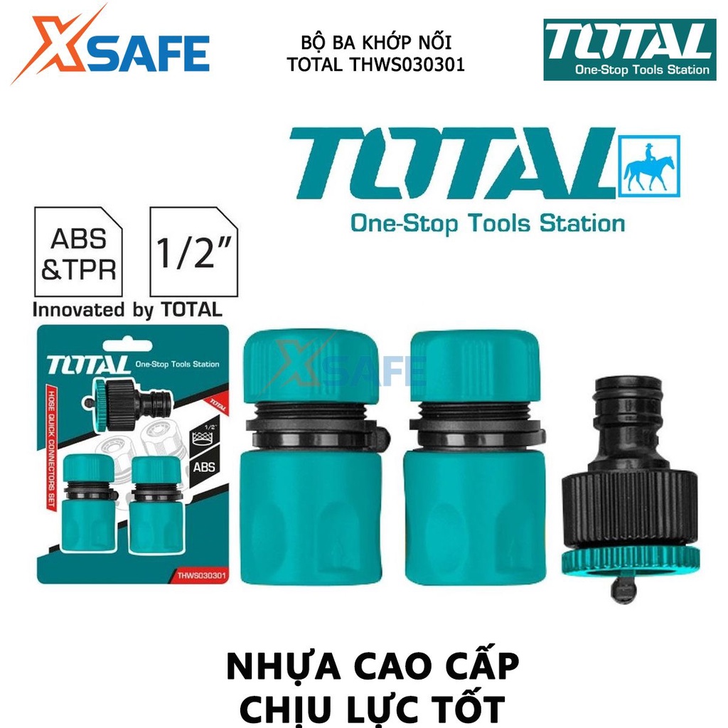 Bộ ba khớp nối TOTAL THWS030301 Khớp nối vòi xịt rửa gắn đường dây dẫn, ống nối thủy lực và các thiết bị truyền tải khác