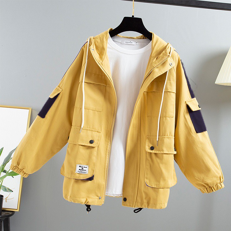 Áo khoác kaki 6 túi form rộng chống nắng có nón nam nữ ❤️ ULZZANG đi học VIVU123STORE KAK004