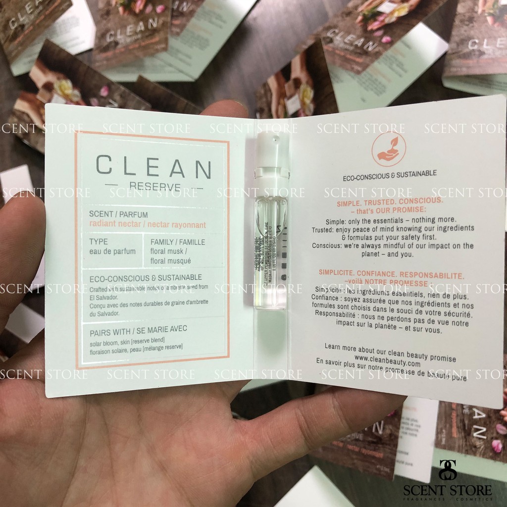 Scentstorevn - Vial chính hãng nước hoa Clean Reserve Radiant Nectar, Lush Fleur, Skin, Sparkling Sugar