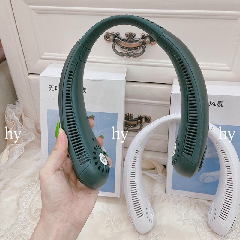 Quạt Đeo Cổ - Quạt Quàng Cổ Không Cánh Thời Trang Tiện Lợi