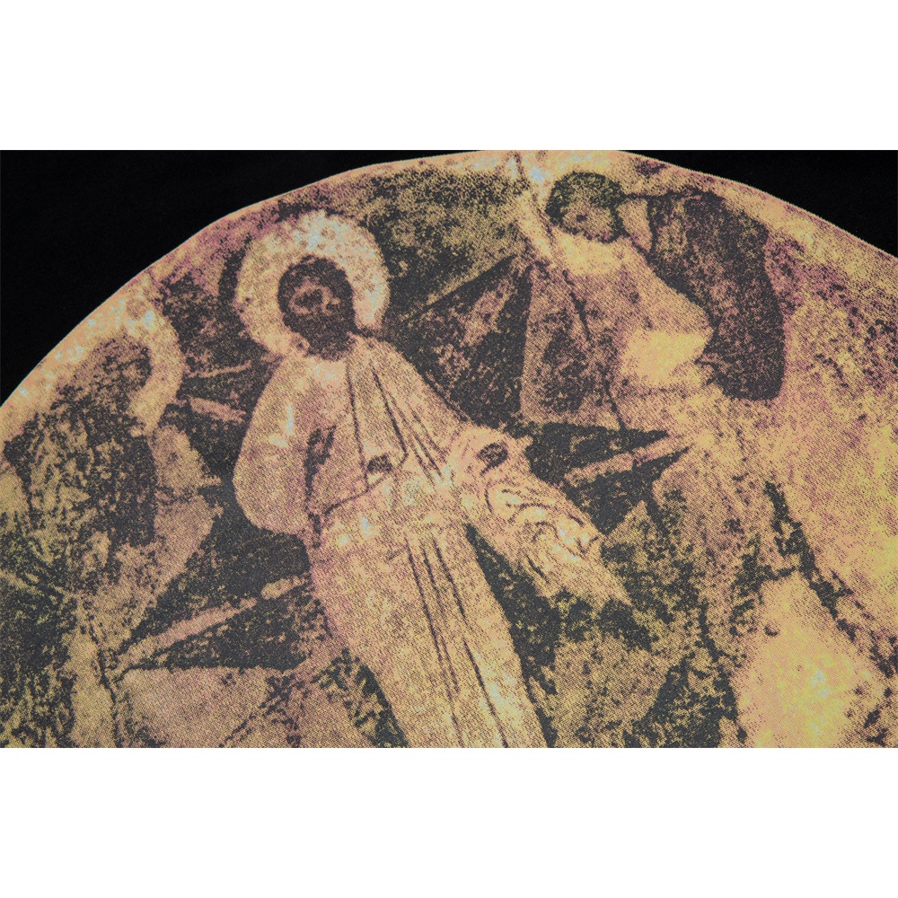 CPFM tide brand JESUS IS KING Chicago God mural retro print short-sleeved loose couple T-shirt