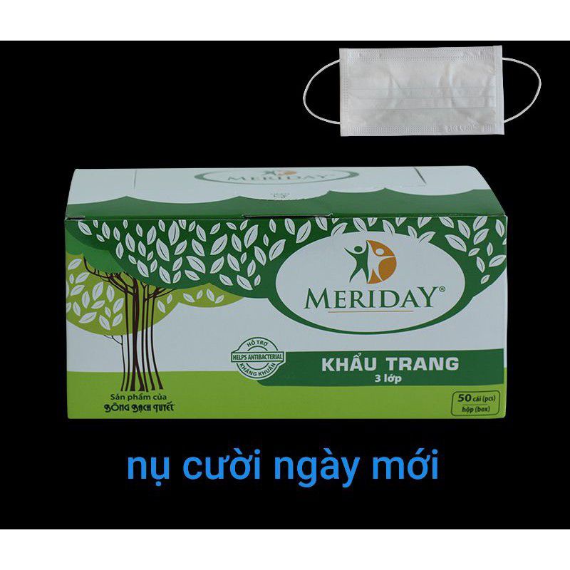 Khẩu trang y tế 3 lớp màu trắng Bông Bạch Tuyết.