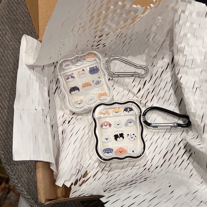 Ốp case vỏ airpods 1 2 3 pro pro2 bao đựng tai nghe không dây ốp đôi Cún Mèo dễ thương