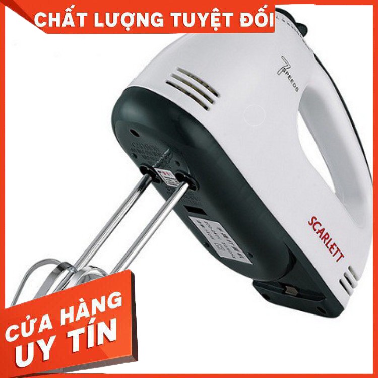 Máy Đánh Trứng Cầm Tay 7 Tốc Độ làm 7 món SCARLETT Công Suất 180W công suất lớn mini nhỏ gọn tiện lợi vận hành êm ái