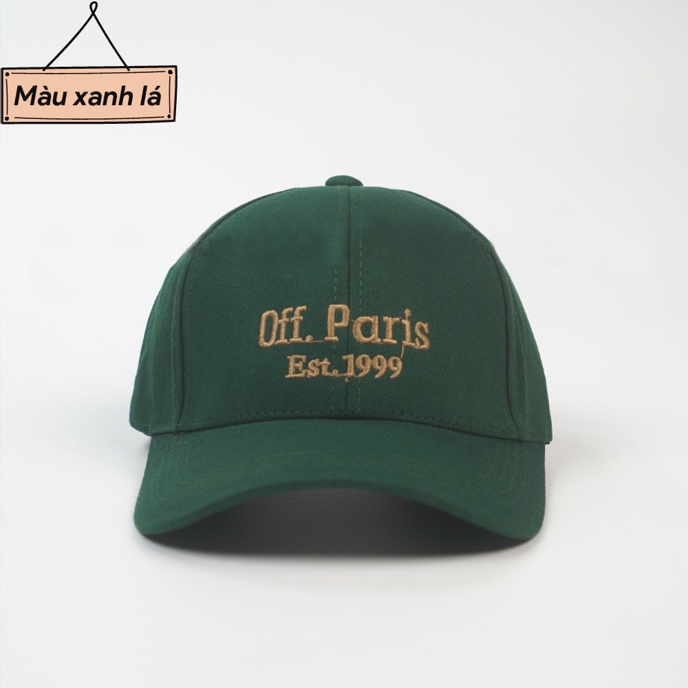 Mũ Lưỡi Trai Nón Kết Nhung Cao Cấp Thêu Chữ Off Paris 478 Phong Cách Ulzzang Form Unisex Nam Nữ - Hazo