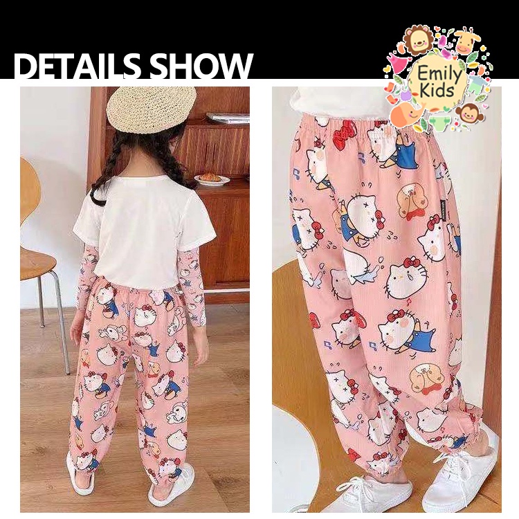 Quần Dài Dáng Rộng In Hình Anpanman Hoạt Hình Dễ Thương Cho Bé Trai / Gái 2-8 Tuổi